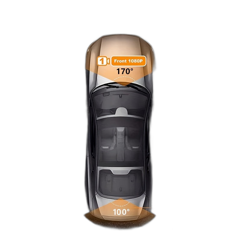 4 قناة 1080p HD Dash Cam، الرؤية الليلية، LED عرض TJR9G2X