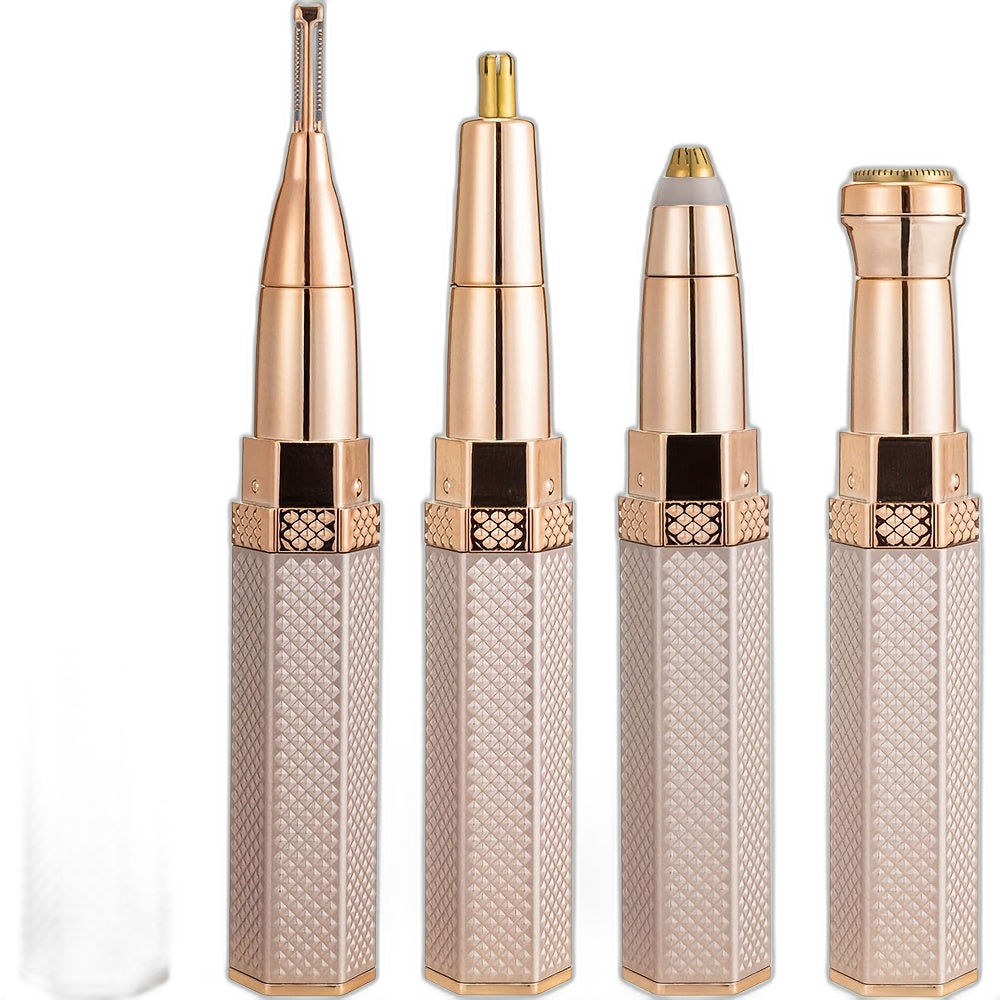 4 في 1 ماكينة حلاقة كهربائية للوجه للنساء، كامل الجسم epilator إعادة شحن الحاجب بيكيني الشعر trimmer