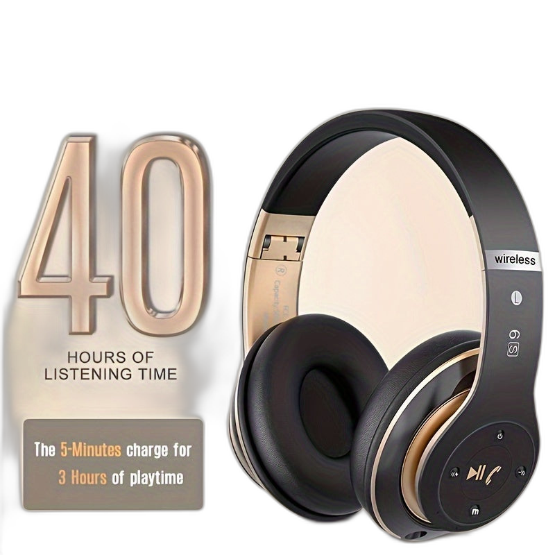 6S Hi-Fi Stereo قابلة للطي سماعات الرأس اللاسلكية قابلة للطي سماعات أذن مع ميكروفون مدمج HEB8