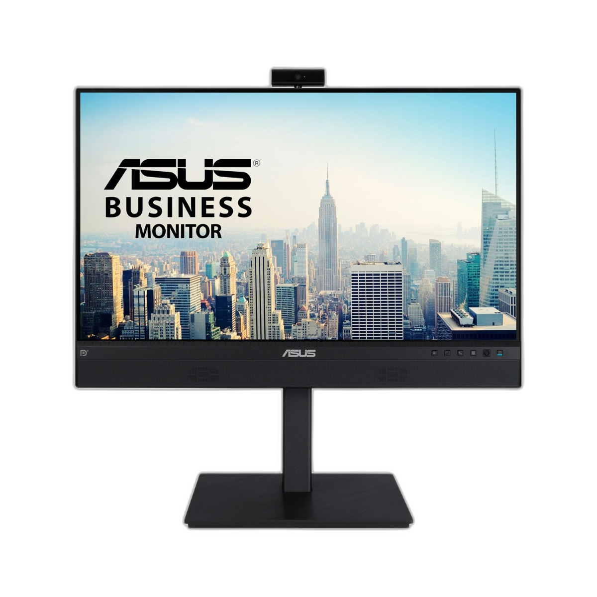 شاشة مؤتمرات الفيديو ASUS BE24ECSNK مقاس 23.8 بوصة، لوحة IPS، دقة FHD، كاميرا ويب مع ميكروفون، خاصية إلغاء الضوضاء.