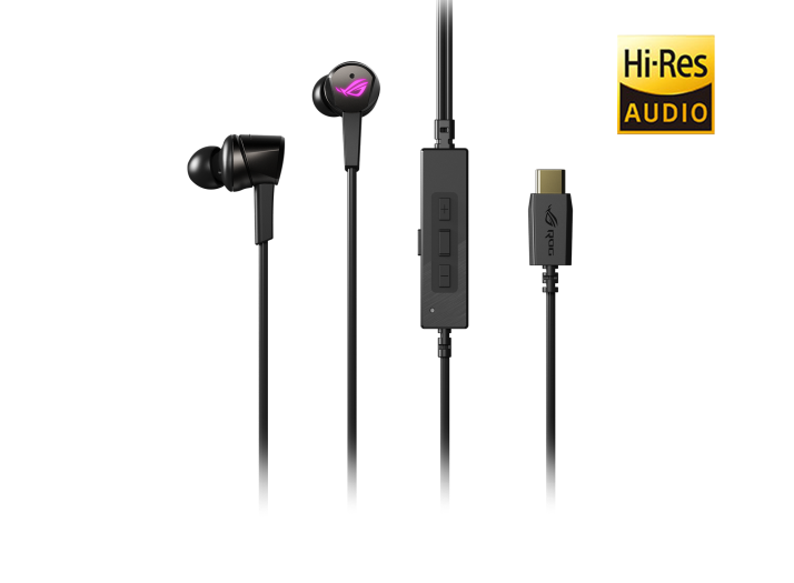 ASUS ROG Cetra RGB USB-C in-ear gaming headphones with Active Noise Cancellation