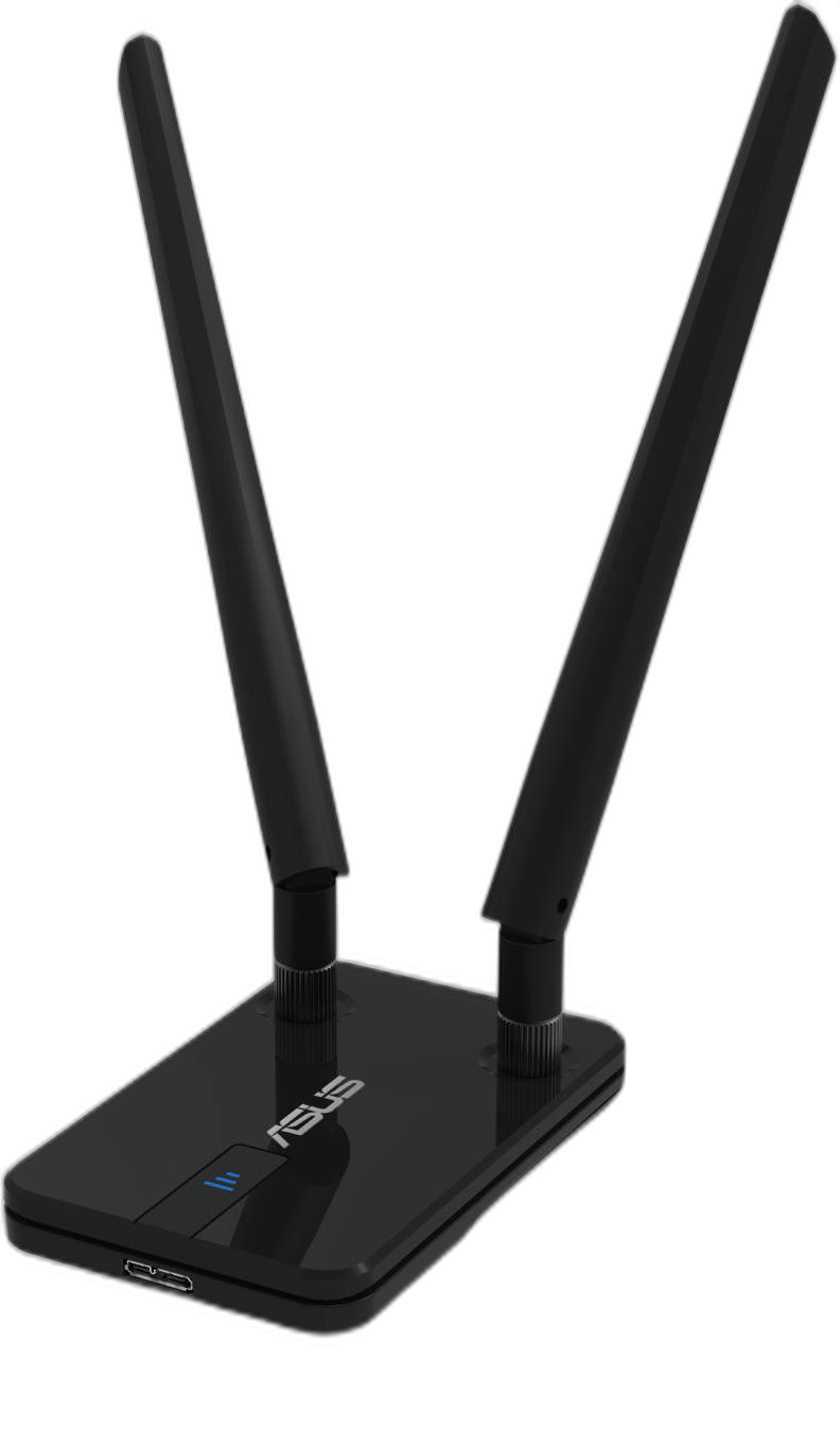راوتر لاسلكي ASUS USB-AC58 ثنائي النطاق (2.4 جيجاهرتز / 5 جيجاهرتز) أسود 5G
