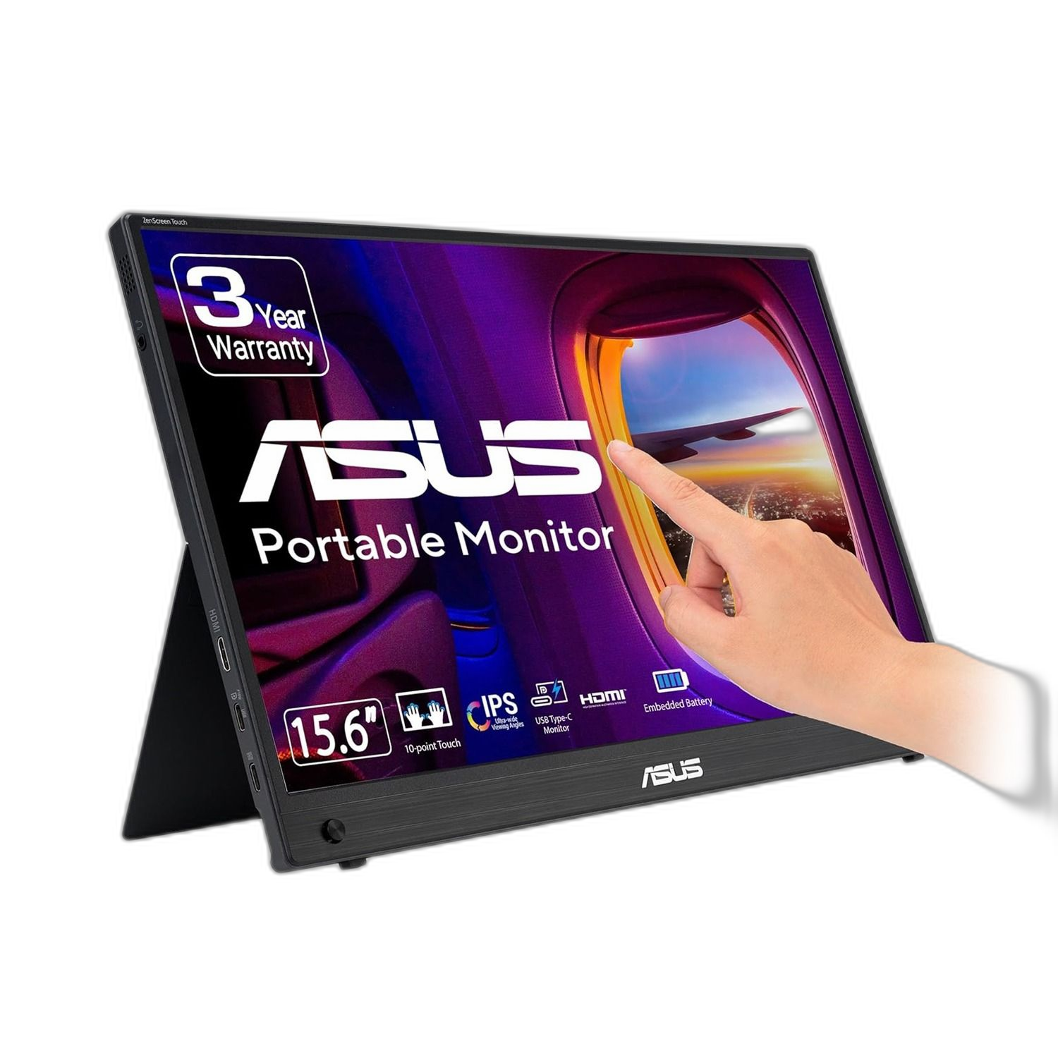 ASUS ZenScreen MB16AHT IPS Panel 15.6" FHD Touch 60Hz 5ms (GtG) Portable Monitor