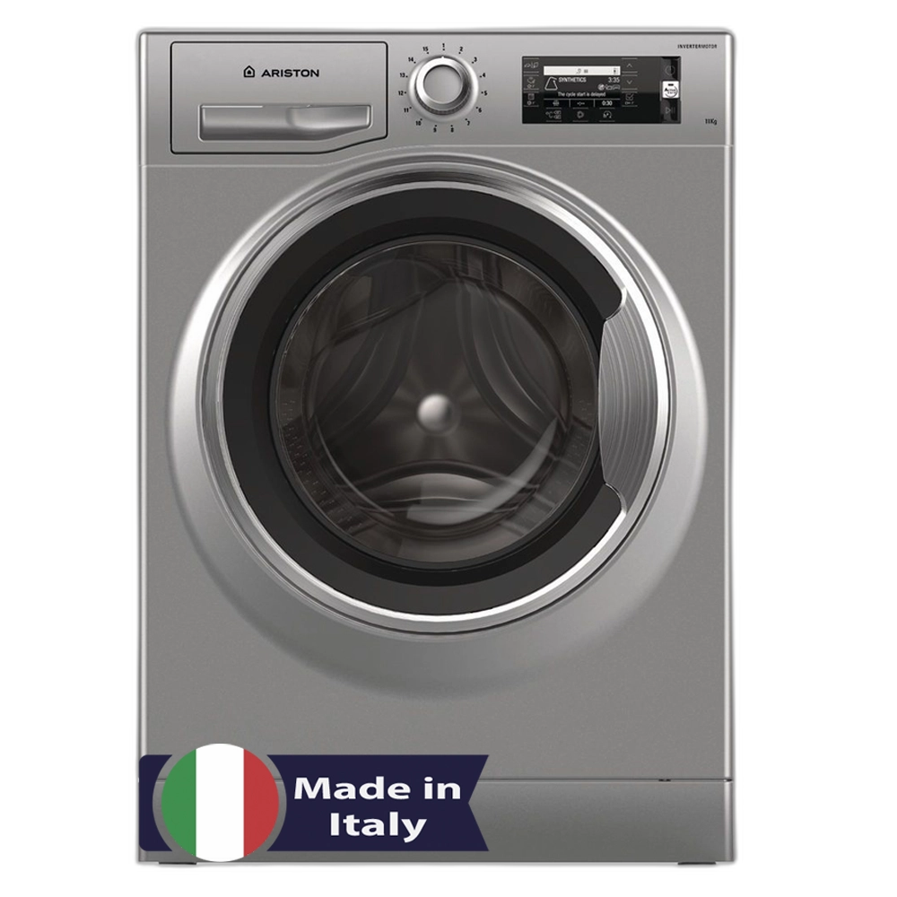 Ariston Front Load Washer 11kg 1600 RPM, Silver - NLLCD1165SCADGCC