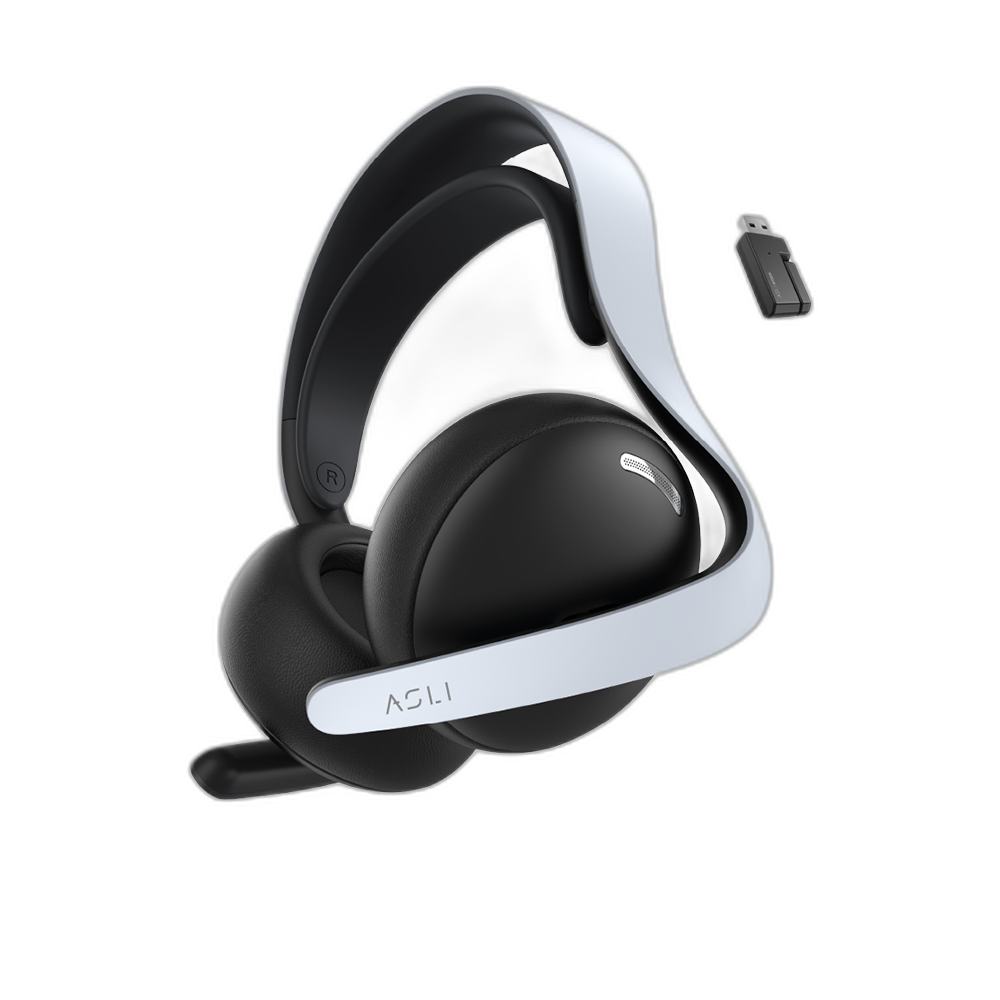 Asli Global Wavetune Series High-Performance 2.4G Wireless Tri-Mode Gaming Headset