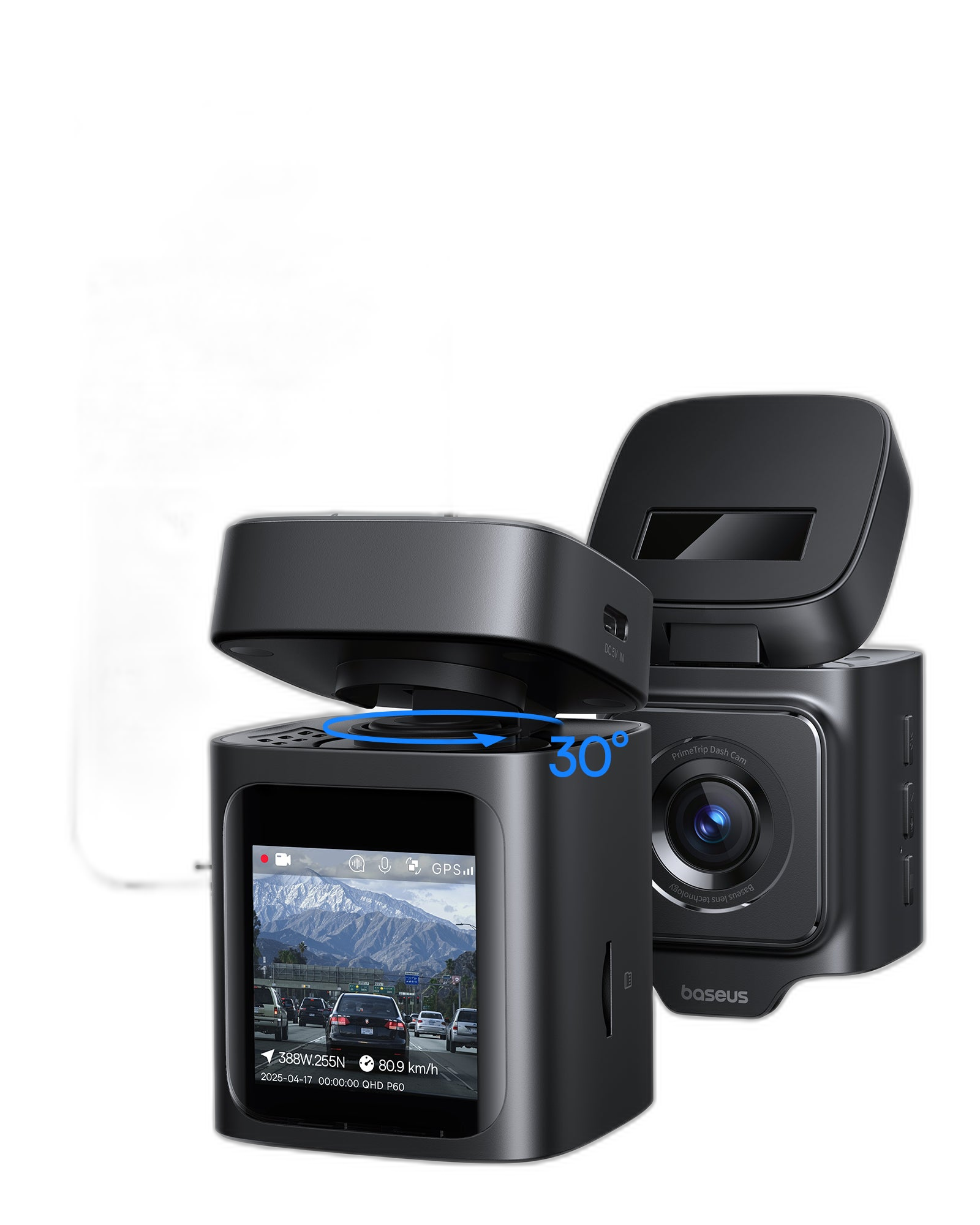 بيسوس كاميرا السيارة بدقة 4K فائقة السعة PrimeTrip VD1 Pro