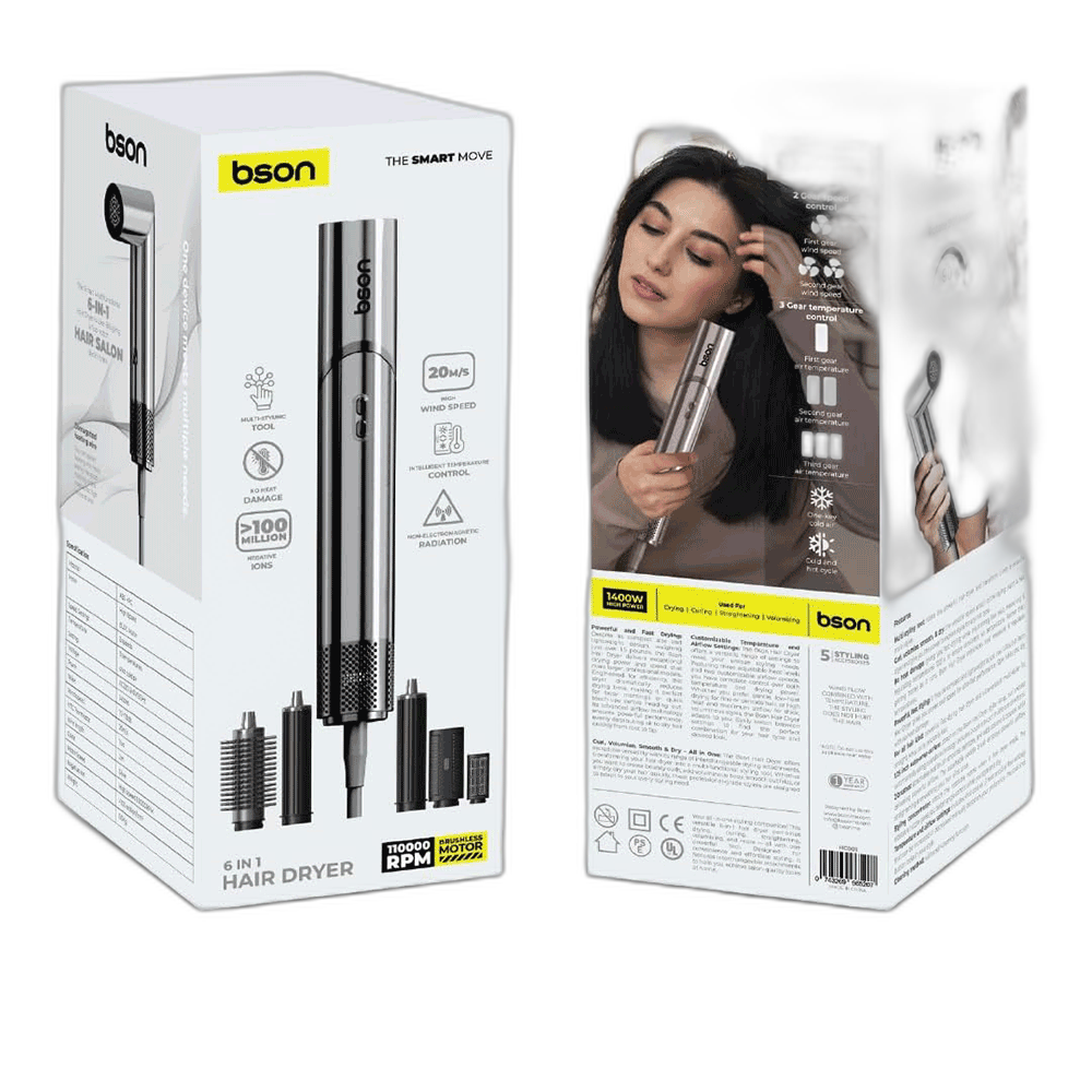 Bson 6 in 1 Hair Dryer - 1400W
