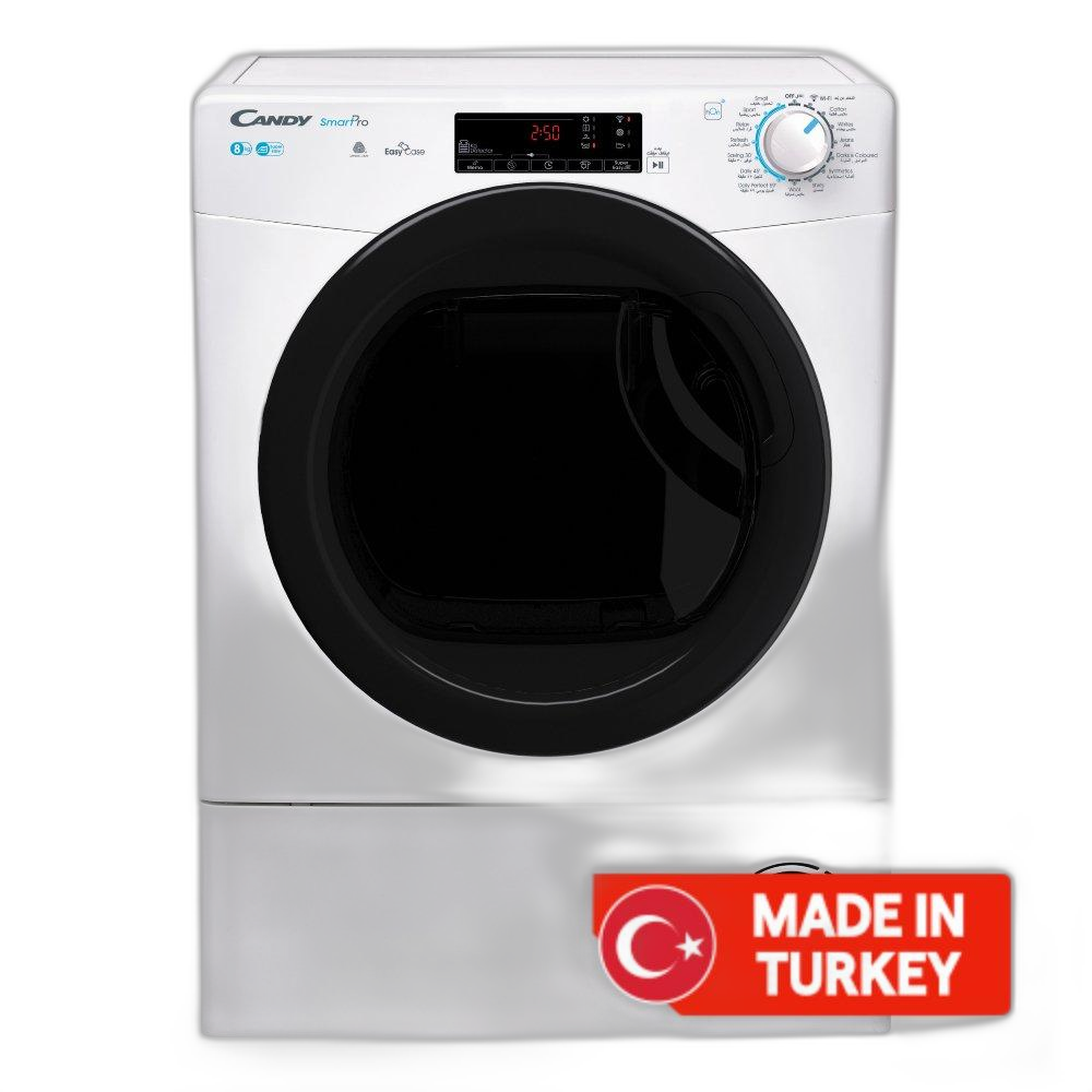 Candy Smart Pro Front Loading Condenser Dryer, 8kg, CSOE C8TBE-19