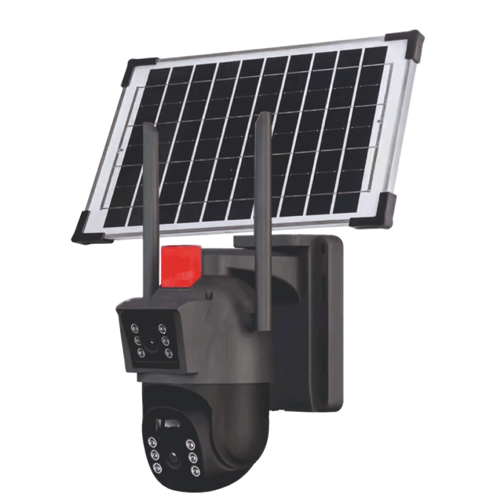 Chinatown Solar 4G Wireless Outdoor Security Camera with 6MP Dual Lens & PTZ