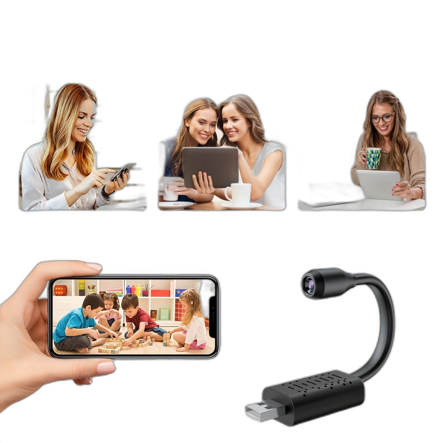 كاميرا مراقبة Mini USB - الكاميرا اللاسلكية ذات الزاوية العريضة - TJRP3B1