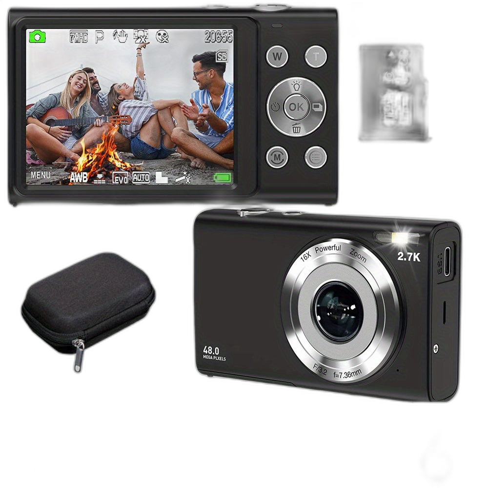 كاميرا رقمية HD المحمولة مع Auto Focus 27k Video 48mp