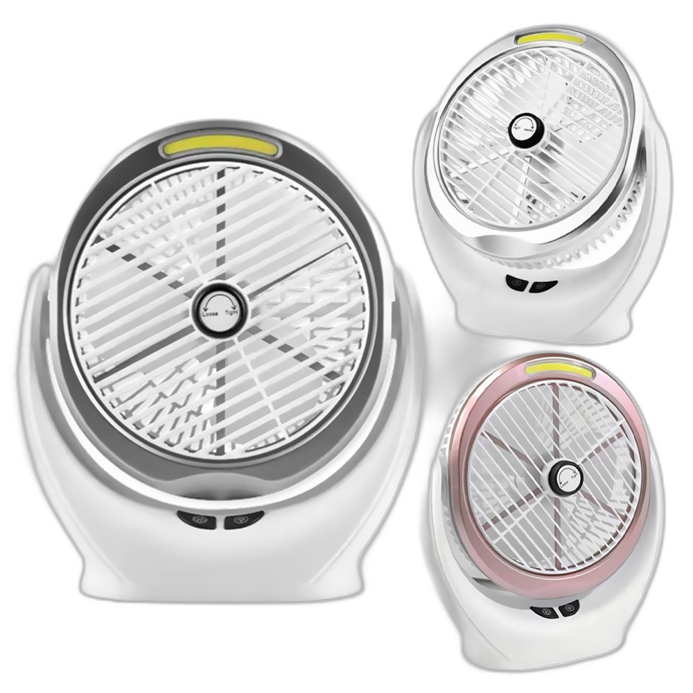 Electronics Essentials Portable USB Rechargeable Mini Desktop Fan with COB
