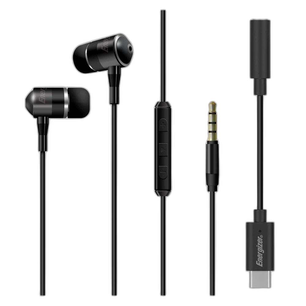Energizer Wired UIC30 USB-C Earphones, ENGZ-UIC30BK2