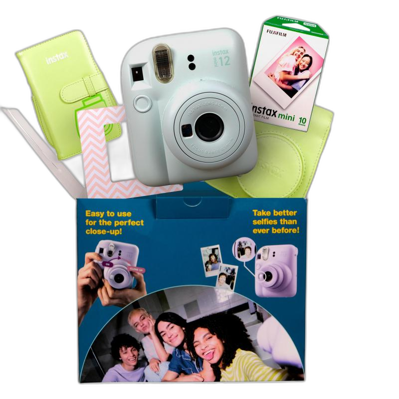 Fujifilm Instax mini 12 Instant Film Camera Bundle Kit, Blossom