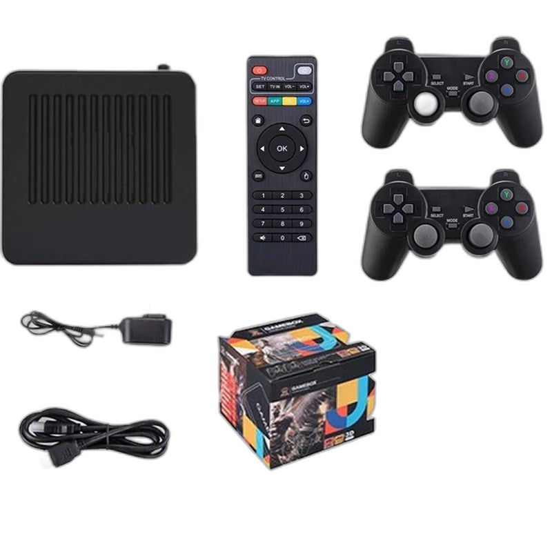 جيم بوكس وحدة تحكم ألعاب G11 برو 4K HD TV بسعة 128 جيجابايت - مدمجة مع أكثر من 40000 لعبة كلاسيكية ولوحة ألعاب لاسلكية