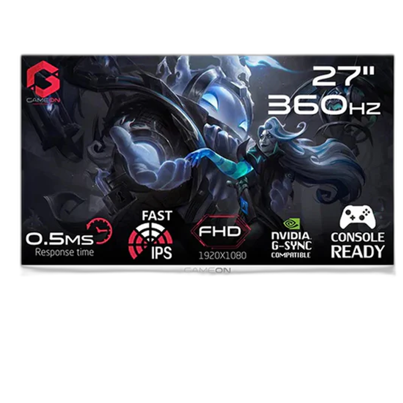 GameOn GOA27FHD360IPS Artic Pro Series 27" FHD, 360Hz, 0.5ms, HDMI 2.1, Fast IPS Gaming Monitor (Support PS5)