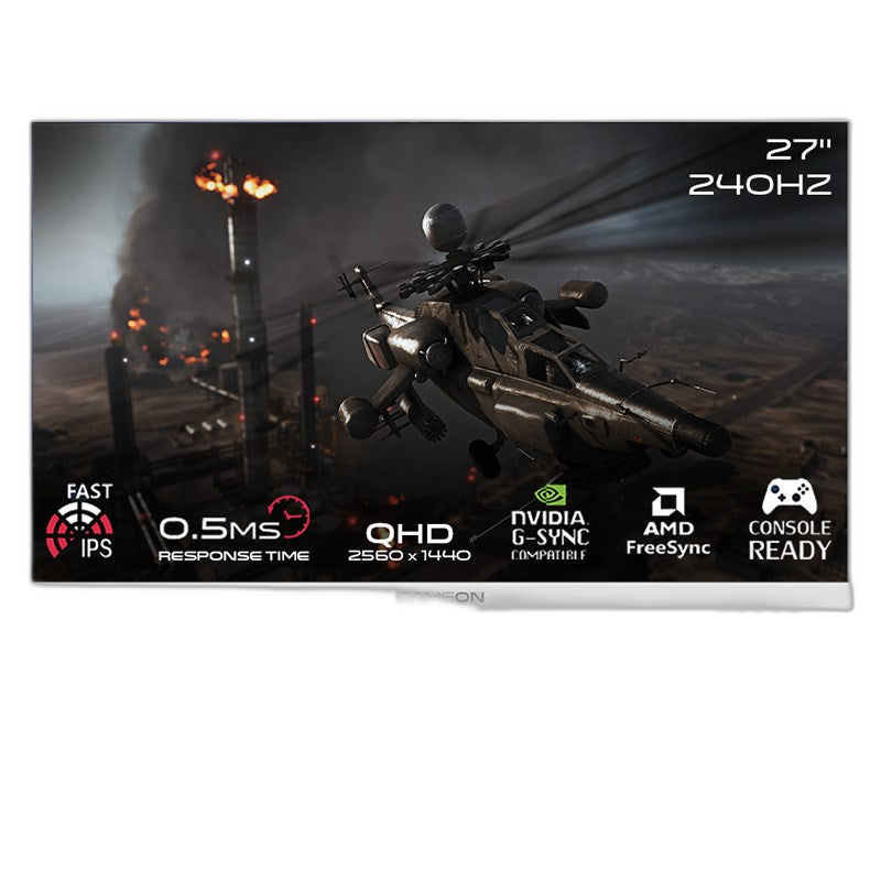 GameOn GOAD27QHD240IPS Dominator Series 27" QHD, 240Hz, MPRT 0.5ms, HDMI 2.1, Fast IPS Gaming Monitor (Supports PS5)