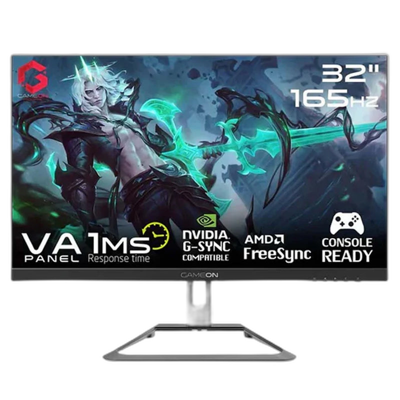 شاشة ألعاب جيم أون GOE32FHD165VA مقاس 32 بوصة فل اتش دي، 165 هرتز، 1 مللي ثانية - أسود (متوافق مع وحدة التحكم HDMI 2.1)