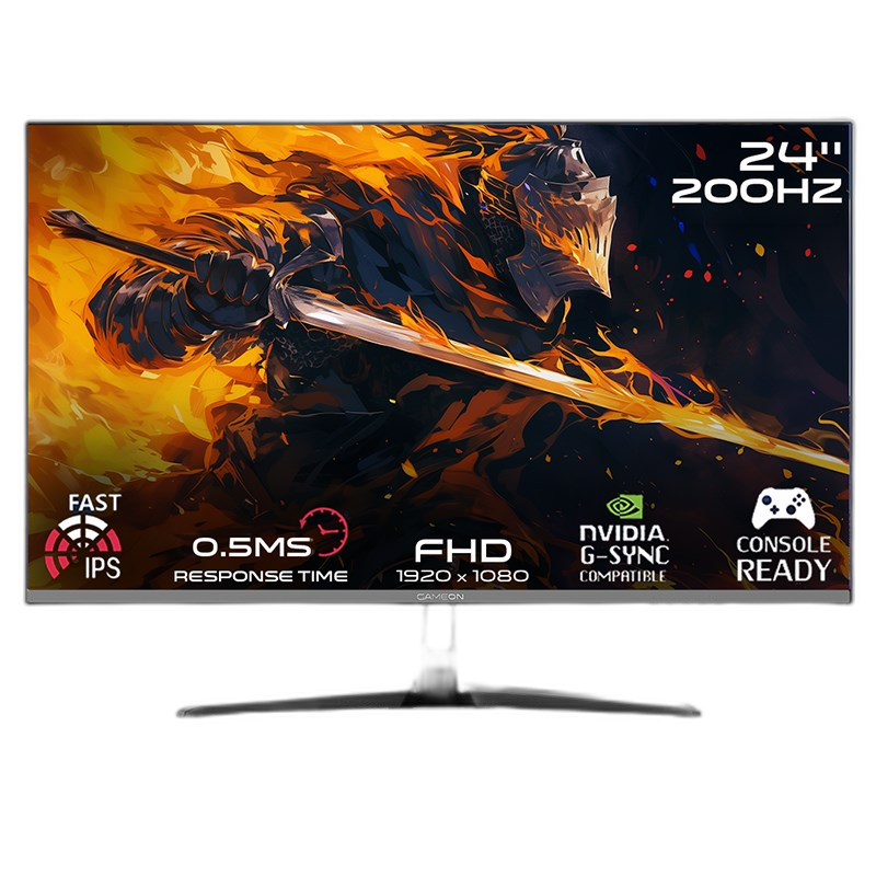 GameOn GOPS24200IPS Pro Series 24" FHD, 200Hz, MPRT 0.5ms, HDMI 2.1, IPS Gaming Monitor (Supports PS5)