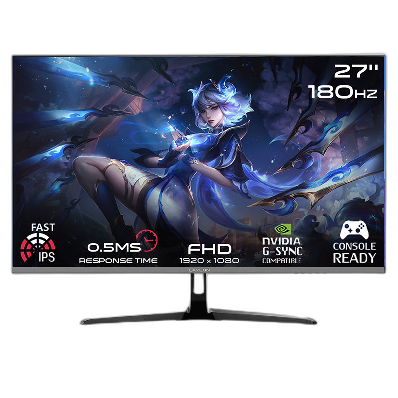 شاشة ألعاب جيم اون GOPS27180IPS مقاس 27 بوصة فل اتش دى، HDMI 2.1، هرتز 180، 0.5 مللي ثانية، شاشة ألعاب مسطحة IPS سريعة (تدعم PS5)