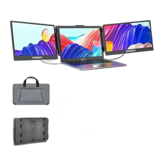 Gamvity S2 Triple Laptop Screen Extender 14″ Fhd 1080p Ips Dual Portable Monitor For Laptop 14-inch