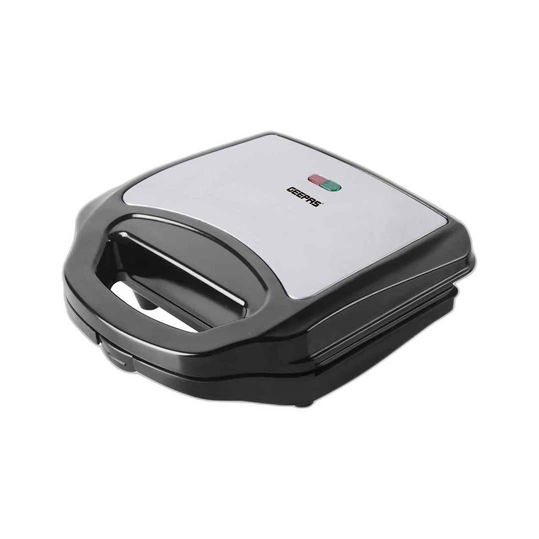 Geepas Portable Powerful 2 Slice Grill Maker with Non-Stick Plates 700W with Non-Stick Plates