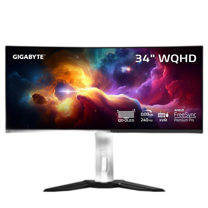 شاشة جيجابايت MO34WQC2 WQHD HDMI 34 بوصة