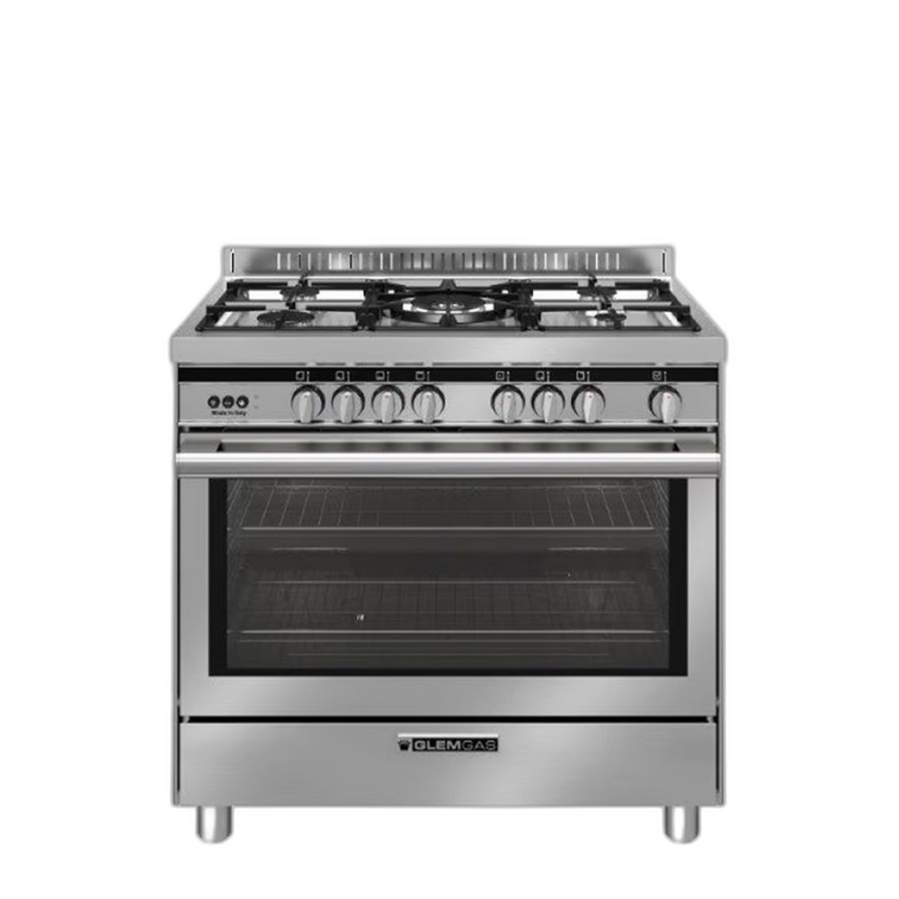 Glem Gas 90x60 CM 5 Burner Stainless Steel Gas Cooker