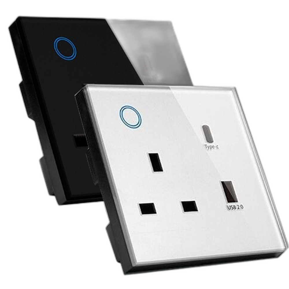 Gopeta Tuya Smart WiFi 13A UK Single Socket With 2 USB Outlets (USB-A & USB-C)