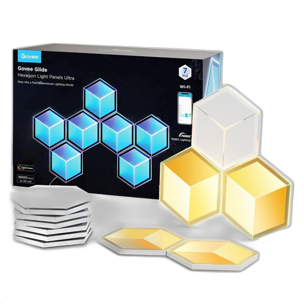 Govee Glide Hexagon Light Panels Ultra, 7 Pack - H606A