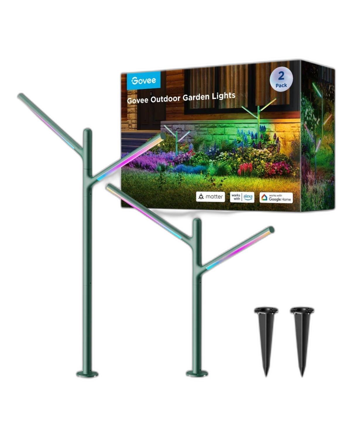 Govee Outdoor Garden Lights, RGBICWW, 1100lm, H7086