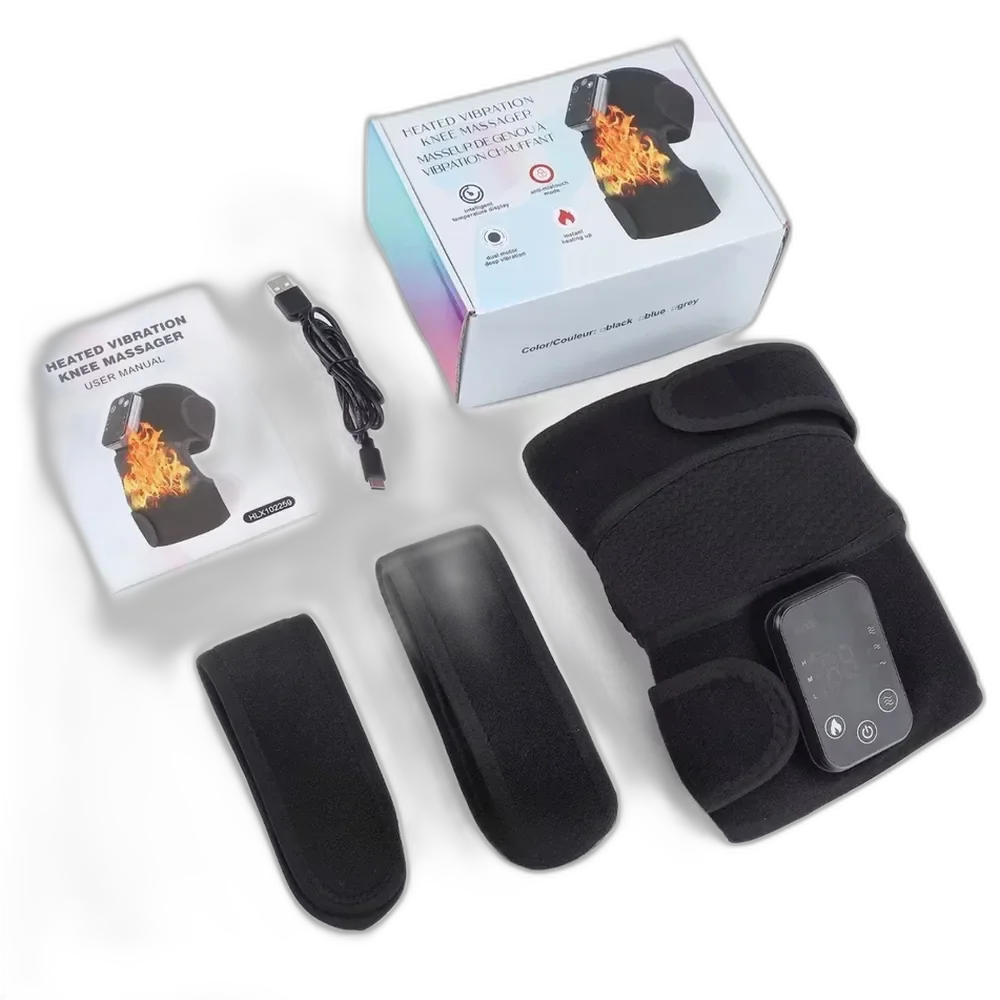 Heated Vibration Knee Massager with Temperature Display