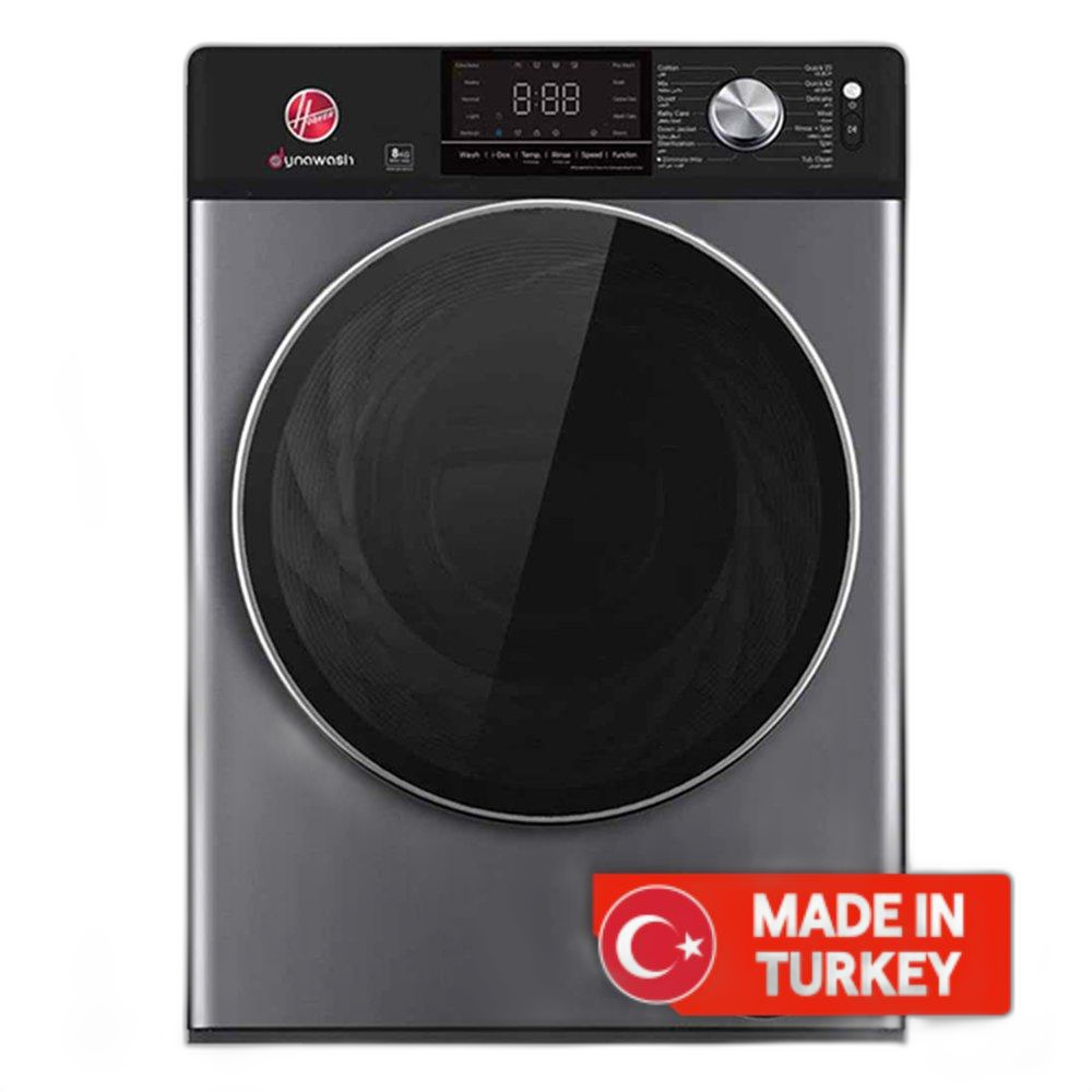 Hoover Front Load Washing Machine, 8 kg, HWM-S814DD-S