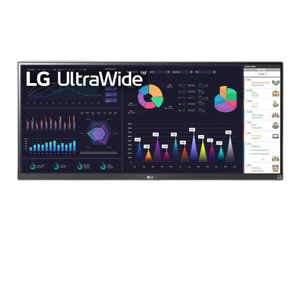 شاشة ألعاب LG 34 بوصة فائقة الاتساع بتقنية IPS وتردد 100 هرتز ونطاق 5 أمتار FHD