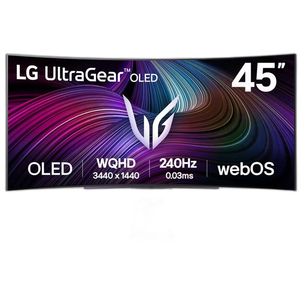 LG 45" UltraGear OLED WQHD 240Hz 0.03ms G-Sync Compatible 800R Curved Gaming Monitor with webOS