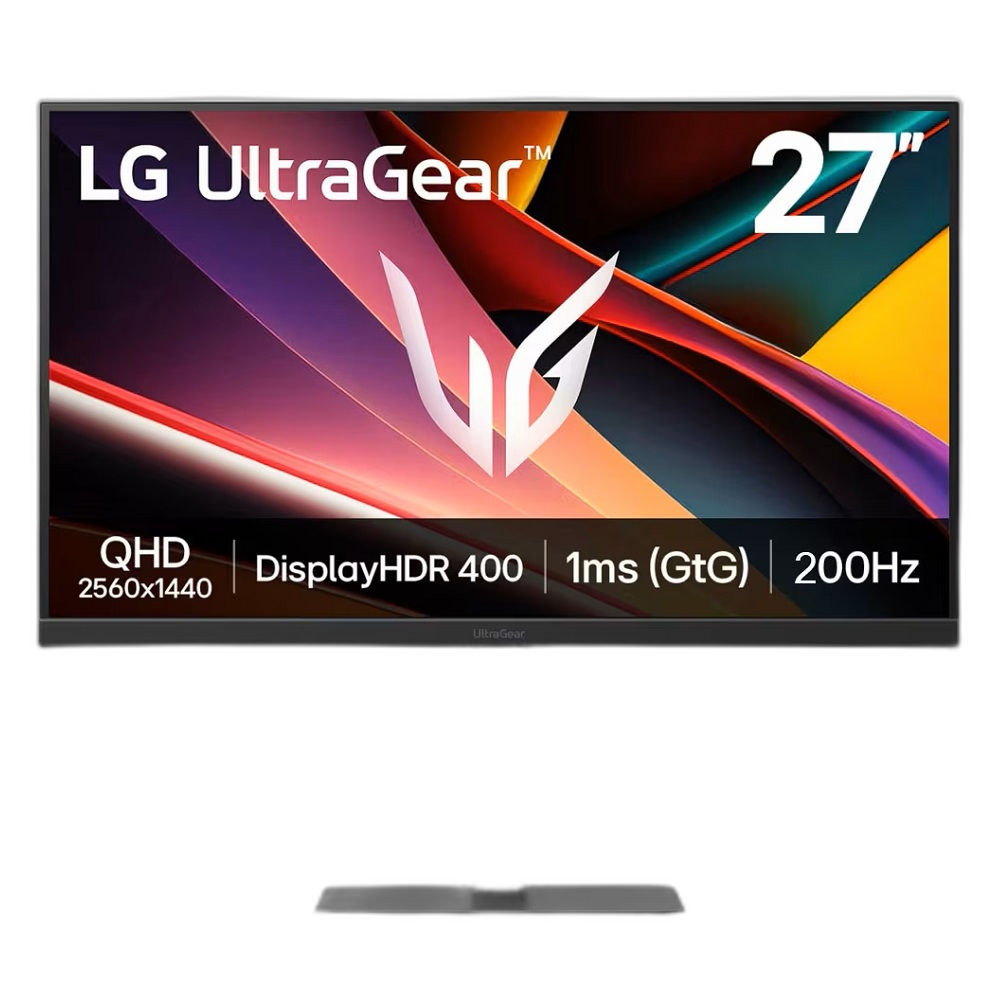 LG UltraGear 27" QHD 200Hz, 1ms, IPS Gaming Monitor