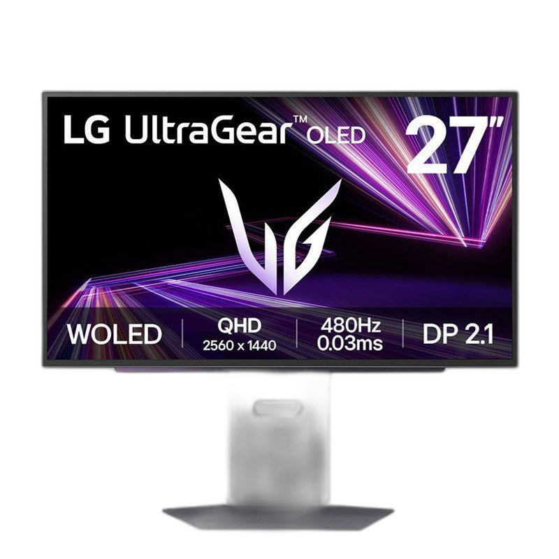 LG UltraGear OLED 27" QHD 480 Hz, 0.03 ms, HDMI 2.1, G-Sync Compatible, AMD FreeSync Premium Pro Gaming Monitor