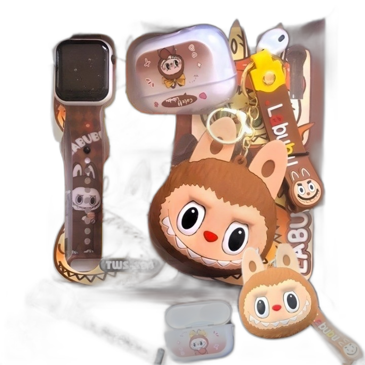 Labubu Assorted Wireless Earbuds with Smart Watch & Coin Purse