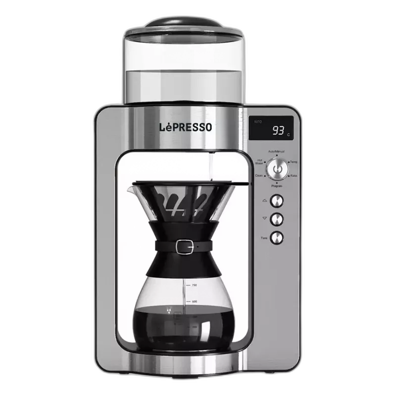 LePresso Artisan Brew Automatic Pour Over Brewing with Rotating Drip and Customized Settings