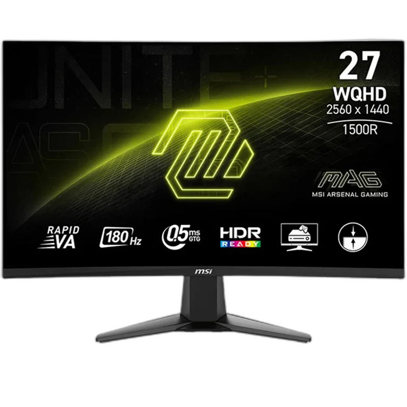 MSI MAG 27CQ6F 27" WQHD Rapid VA, 180 Hz, 0.5 ms, AMD FreeSync Curved Gaming Monitor