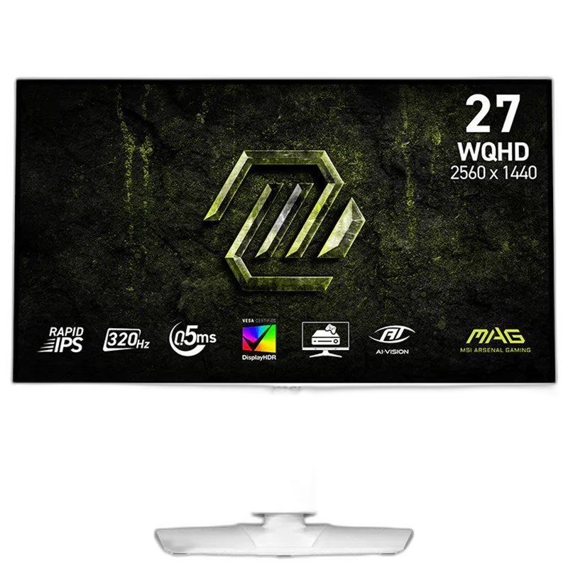 MSI Mag 274QRFW X32, 27" 320Hz, 0.5ms, Wqhd Hdmi 2.1 IPS Gaming Monitor