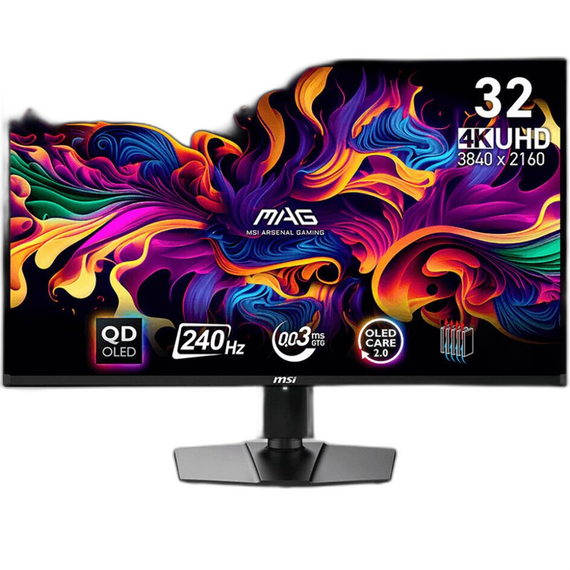MSI Mag 321UPX 32" 4K UHD Qd-oled, 240Hz, 0.03ms Gaming Monitor
