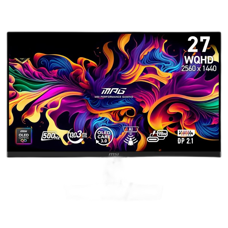 MSI Mpg 271QR X50 27" 500Hz Wqhd Hdmi 2.1 0.03ms Qd-oled Gaming Monitor