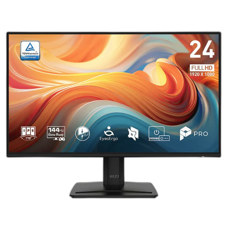 إم إس آي شاشة الأعمال برو MP242 E14A مقاس 24 بوصة، FHD، 144 هرتز، 1 مللي ثانية، HDMI 2.0، IPS