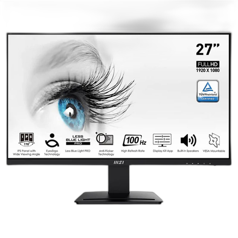MSI PRO MP273A FHD IPS, 100Hz, 1ms, Adaptive-Sync Support Gaming Monitor, 27-inch