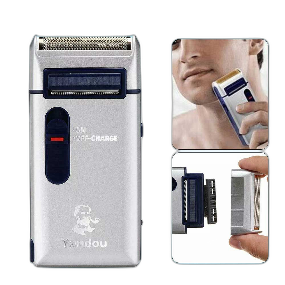 Mens Razor 3W Rechargeable Cordless Shaver Trimmer
