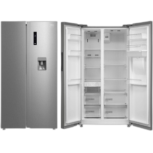 Midea Side by Side Refrigerator 513 Liters 18.12 CFT, Stainless Steel - MDRS704FIE02AE