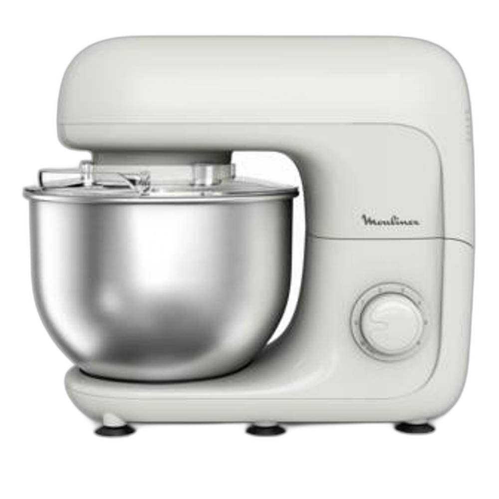 Moulinex Bake Essential Stand Mixer, Kitchen Machine, 1300W Motor Locked Power, 4.8Litre, QA160127