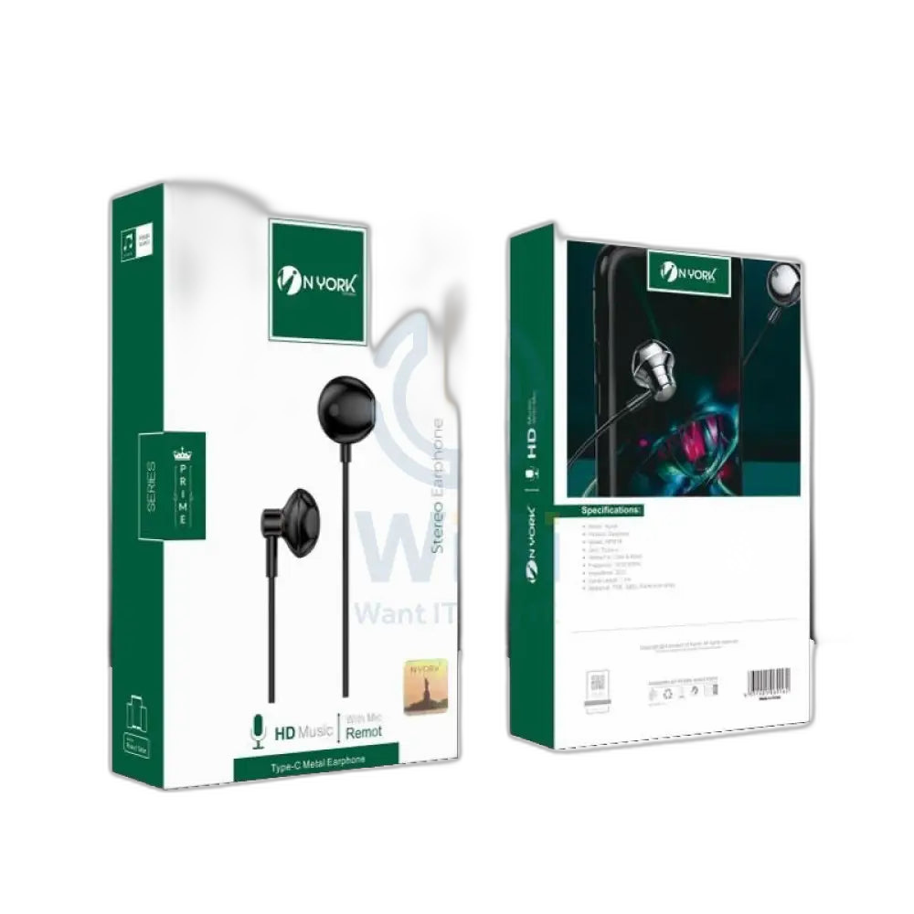 Nyork Stereo Earphone HD Music with Mic Remote