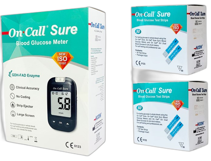 On-Call Sure On Call Sure Blood Glucose Meter +100 Strips